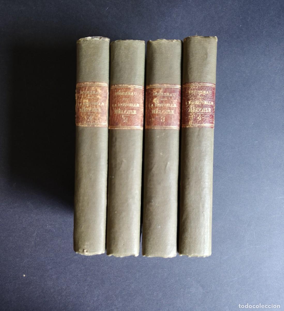 Libros antiguos: Jean-Jacques ROUSSEAU (1712-1778). La nueva Elo&iacute;sa, 4 tomos, 1764