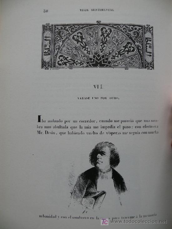 Libros antiguos: Viaje sentimental / Laurence Sterne * FACS&Iacute;MIL * - Foto 3
