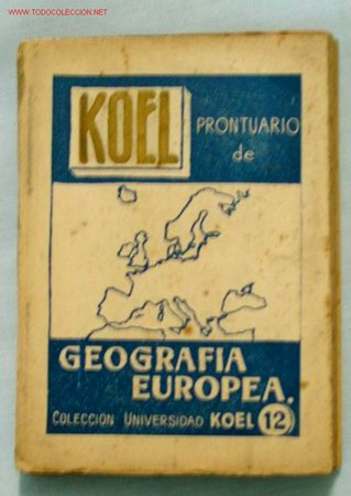 Old books: PRONTUARIO GEOGRAF&Iacute;A