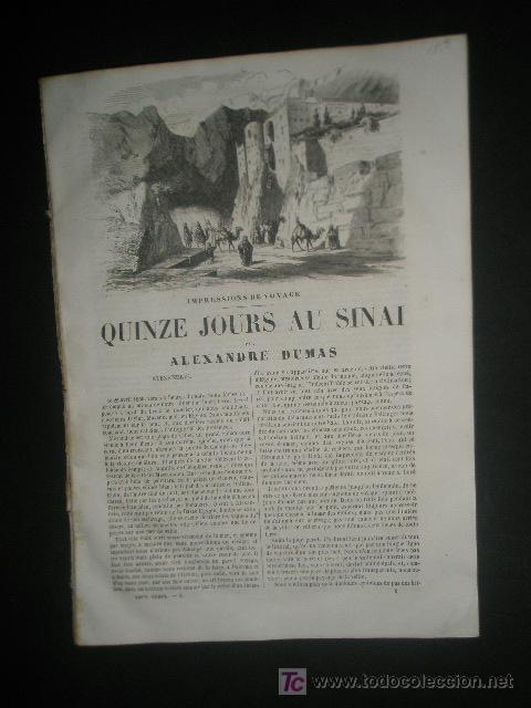 Antiquarische B&uuml;cher: IMPRESSIONS DE VOYAGE . QUINZE JOURS AU SINAI. SIGLO XIX. POR ALEJANDRO DUMAS