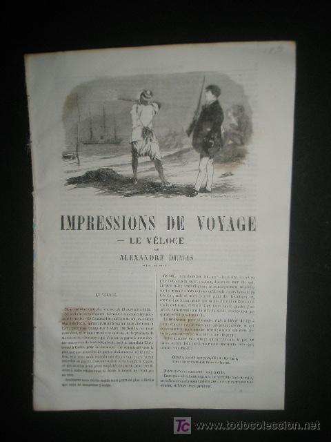 Libri antichi: IMPRESSIONS DE VOYAGE - LE VELOCE -. SIGLO XIX. POR ALEJANDRO DUMAS