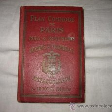 Libros antiguos: PLAN COMMODE DE PARIS RUES & TRAMWAYS METROPOLITAIN. Lote 214819928