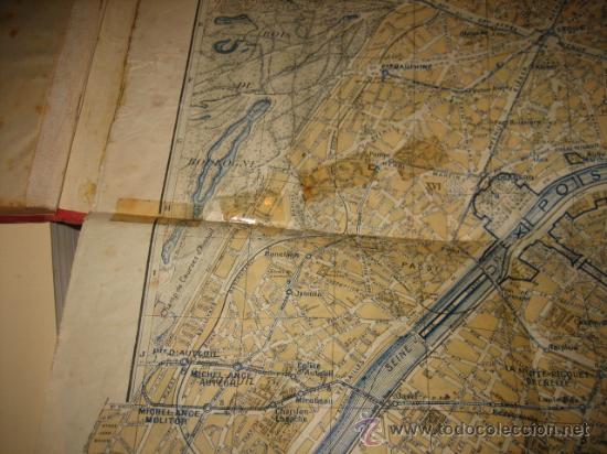 Libros antiguos: PLAN COMMODE DE PARIS RUES & TRAMWAYS METROPOLITAIN - Foto 5