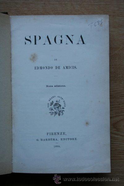 Libros antiguos: Spagna. Amicis (Edmondo de) - Foto 1