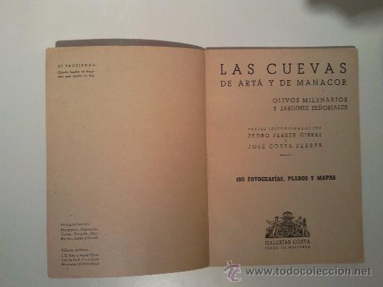 Libros antiguos: LAS CUEVAS DE MALLORCA - Foto 2