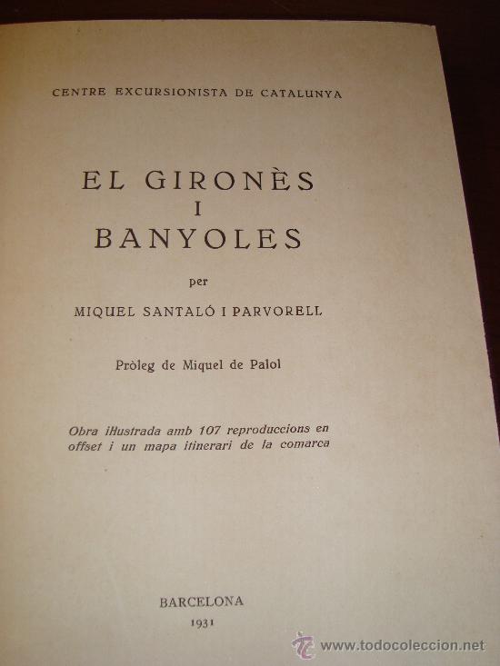 Libros antiguos: (213) EL GIRONES I BANYOLES - Foto 2