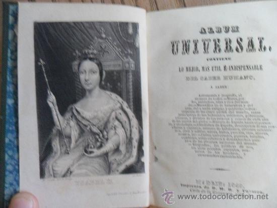 Libri antichi: Album Universal. Madrid, Imprenta D.M.R. y Fonseca. 1849