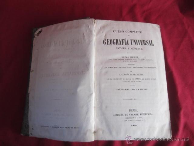 Libros antiguos: GEOGRAF&Iacute;A UNIVERSAL - 1858 - Foto 2