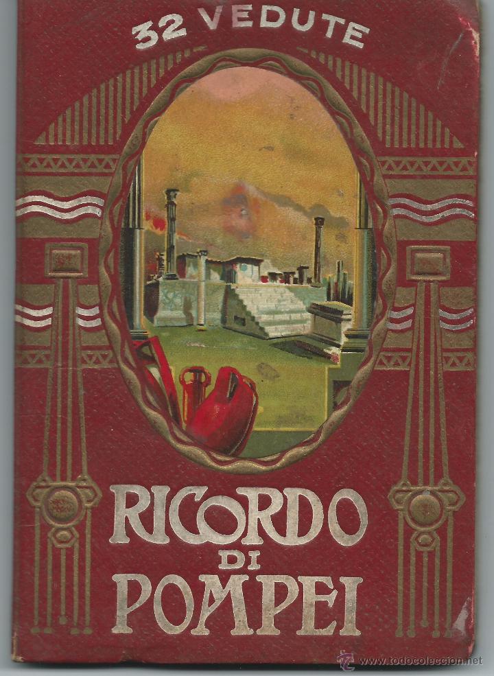 Antiquarische B&uuml;cher: librito con 32 vistas ricordo di Pompei