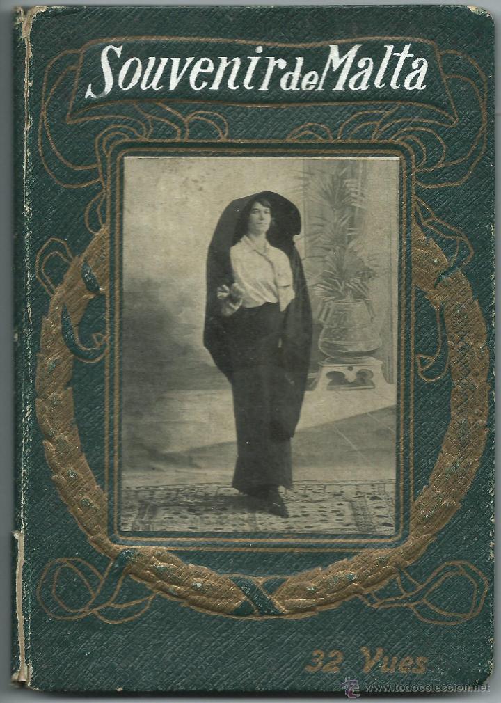 Antiquarische B&uuml;cher: librito con 32 vistas souvenir de Malta