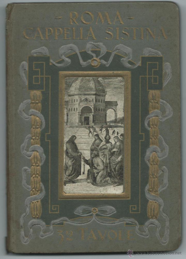 Antiquarische B&uuml;cher: Librito con 32 vistas de Roma, Capilla Sixtina .