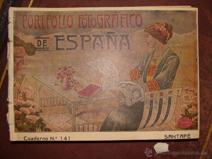 Old books: Portfolio fotogr&aacute;fico de Espa&ntilde;a. Cuaderno N&ordm; 141 Santaf&eacute;. circa 1915. Mapa y Fotos