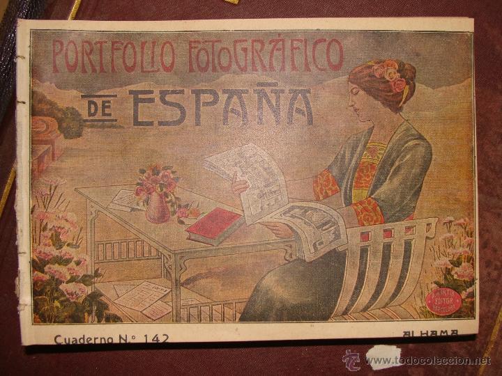 Antiquarische B&uuml;cher: Portfolio fotogr&aacute;fico de Espa&ntilde;a. Cuaderno N&ordm; 142 Alhama. circa 1915. Mapa y Fotos
