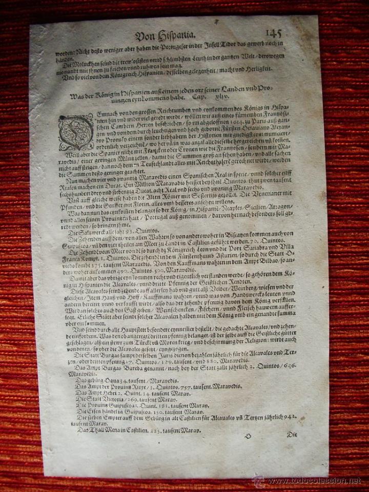 Old books: 1578-MONEDAS ANTIGUAS.MARAVEDIES.QUINTOS.OVIEDO.GUIPUZCOA.ASTORGA.ARANDA.HOJA ORIGINAL DE MUNSTER