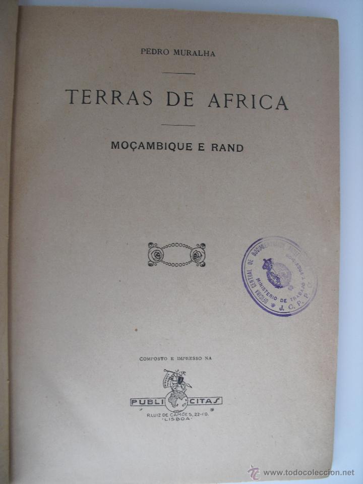 Libros antiguos: Terras de Africa. Mo&ccedil;ambique e Rand. Muralha, Pedro