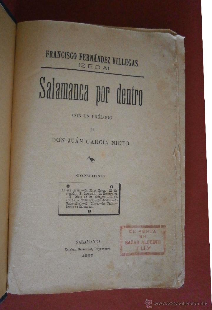 Antiquarische B&uuml;cher: Salamanca por Dentro. Francisco Fernandez Villegas (Zeda)