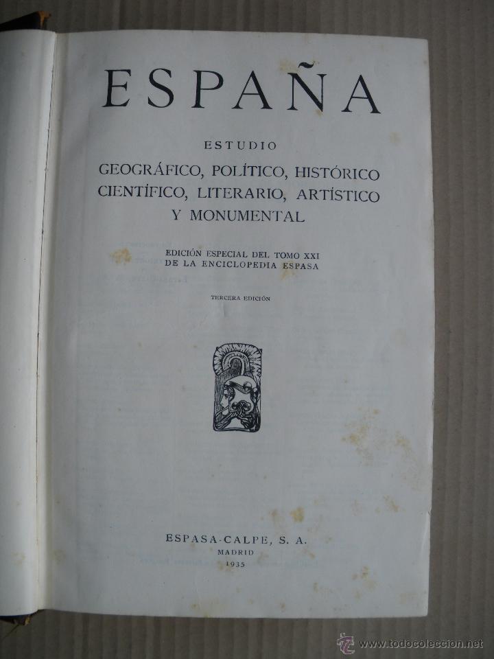 Libros antiguos: ESPA&Ntilde;A. LIBRO EN PIEL. - Foto 3