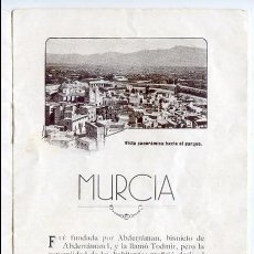 Libros antiguos: GUÍA DE MURCIA 1916 EDITADA POR LA SECCIÓN MURCIANA DE LA REAL SDAD ESPAÑOLA DE LOS AMIGOS DEL ÁRBOL