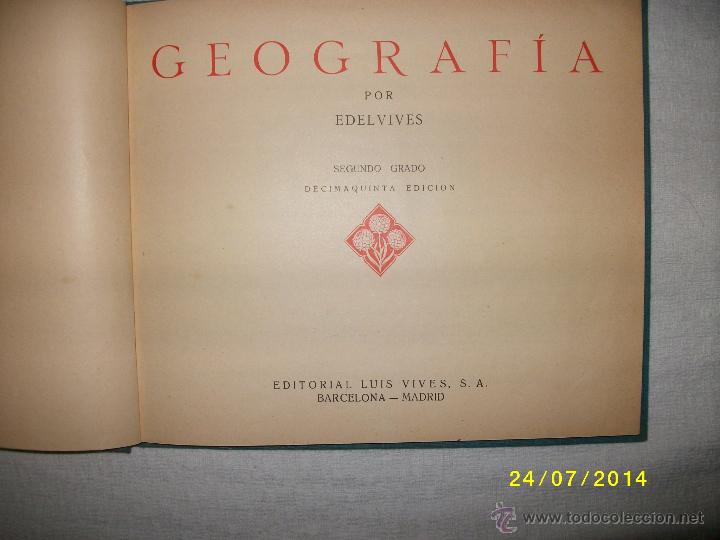 Libros antiguos: GEOGRAFIA SEGUNDO GRADO - Foto 3
