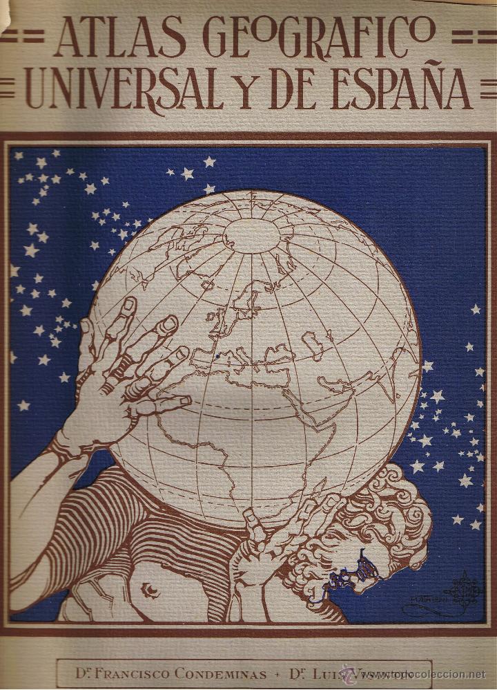 Atlas Geografico Universal Y De España 41 Mapas Condeminas Visintin Agostini Italia 1932 - 