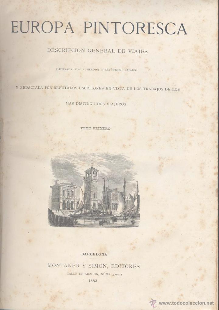 Libros antiguos: EUROPA PINTORESCA 1882 - Foto 2