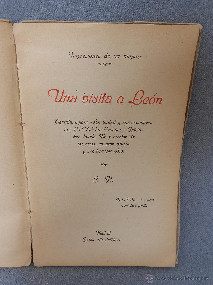 Libros antiguos: UNA VISITA A LEON - Foto 2