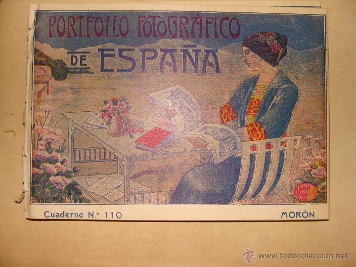 Libros antiguos: Portfolio fotogr&aacute;fico de Espa&ntilde;a. Cuaderno N&ordm; 110 Mor&oacute;n. circa 1915. Mapa y Fotos