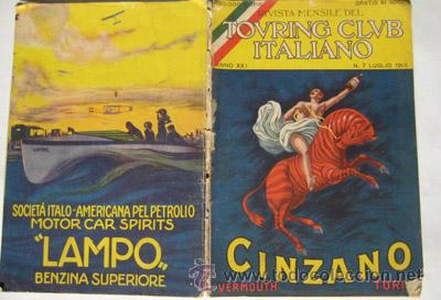 Libros antiguos: TOURING CLUB ITALIANO. Rivista Mensile. Luglio 1915. Anno XXII, N 7
