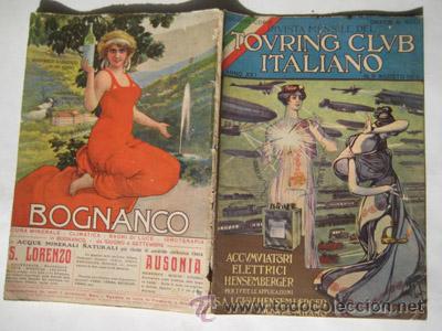 Libros antiguos: TOURING CLUB ITALIANO. Rivista Mensile. Agosto 1915. Anno XXI, N 8