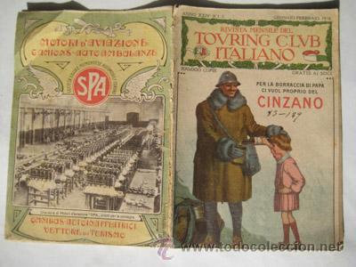 Libros antiguos: TOURING CLUB ITALIANO. Rivista Mensile. Gennaio - Febbraio 1918. Anno XXIV, N 1 - 2