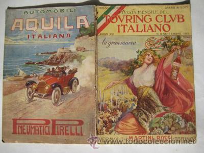 Libros antiguos: TOURING CLUB ITALIANO. Rivista Mensile. Settembre 1915. Anno XXI, N 9