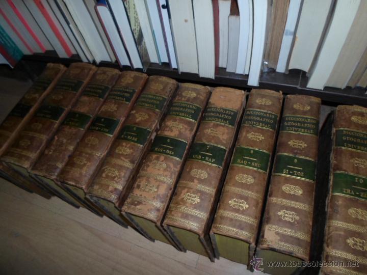 Old books: Diccionario Geografico Universal dedicado a la reina nuestra, 10 tomos, 1831