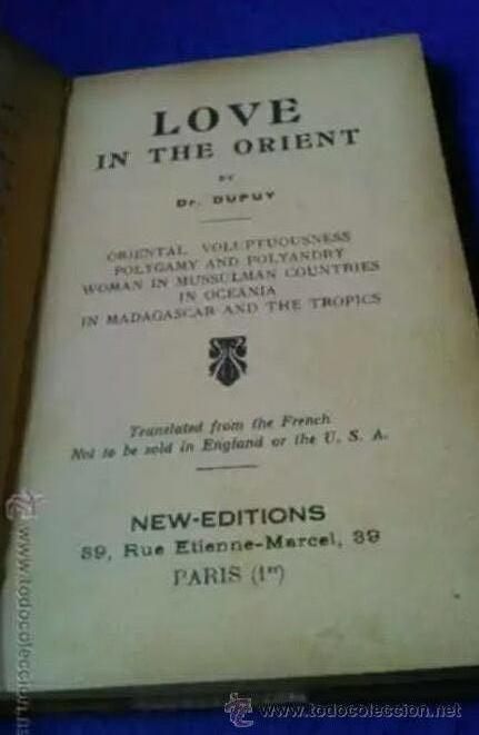 Old books: LIBRO INGL&Eacute;S LOVE IN THE ORIENT SIN FECHA
