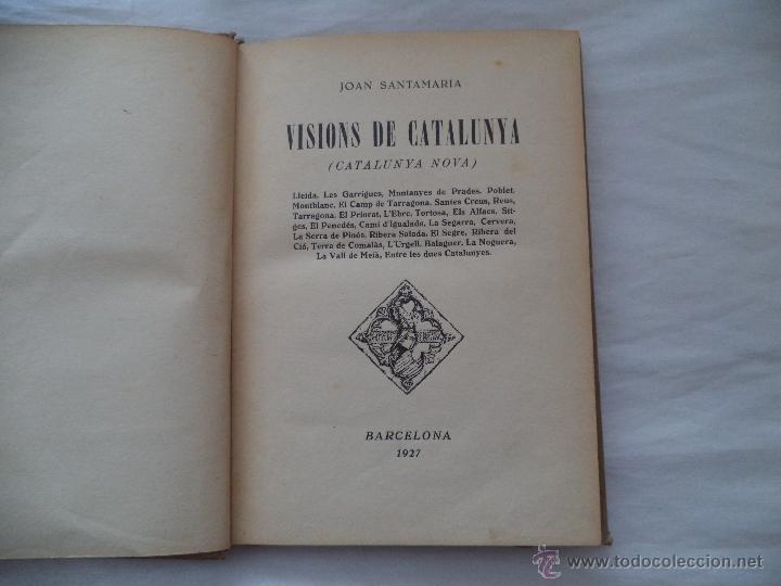 Libros antiguos: Visions de Catalunya. - Foto 2
