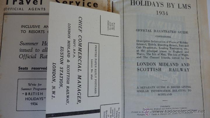 Libros antiguos: Holidays by LMS 1934 - Foto 2