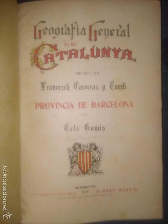 Libros antiguos: Provincia de Barcelona. Cels Gomis. - Foto 1