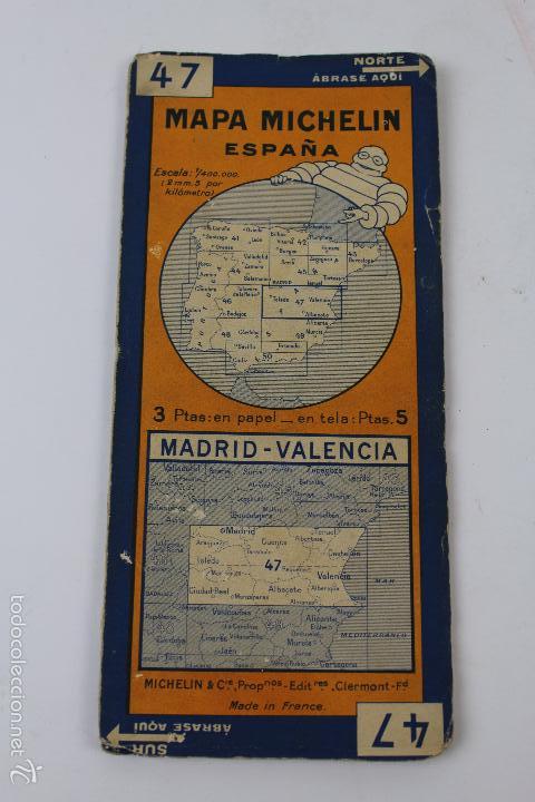 mapa michelin madrid pr 172 mapa michelin españa 47 madrid valencia   Buy Old Geography 