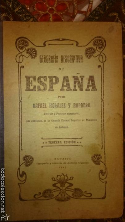 Libros antiguos: Geografia Descriptiva de ESPA&Ntilde;A - Foto 1