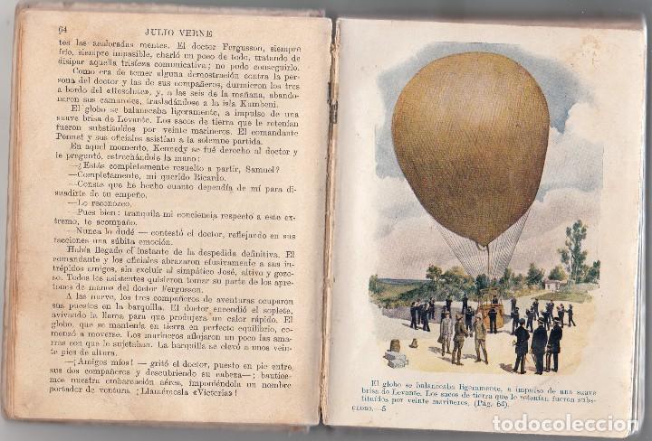 Libros antiguos: CINCO SEMANAS EN GLOBO - Foto 2