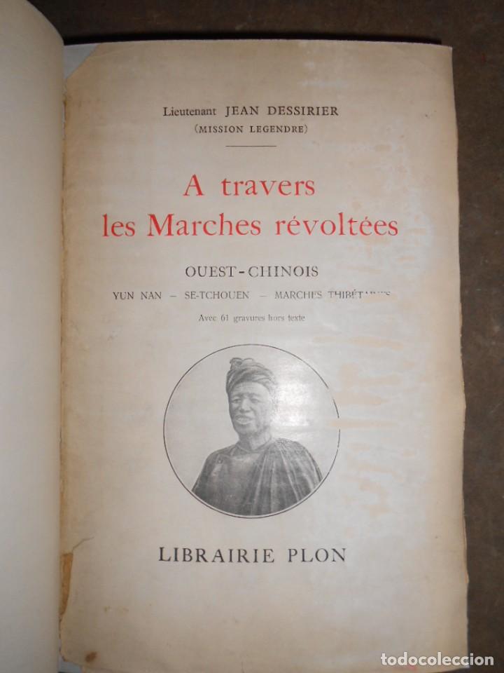 Antiquarische B&uuml;cher: (China) A travers les Marches r&eacute;volt&eacute;es. 1923. Jean Dessirier