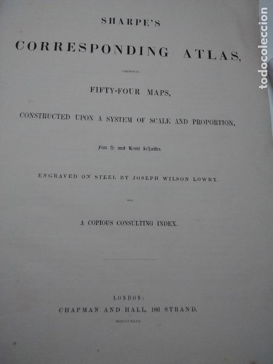 Libros antiguos: Sharpes Corresponding Atlas, 1849 - Foto 2