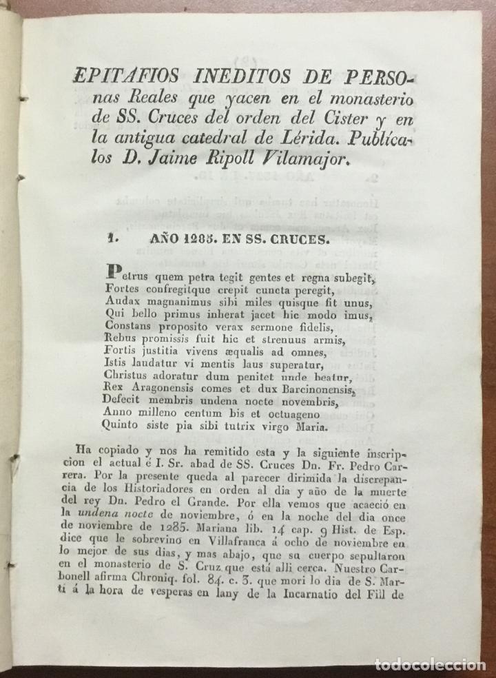 Libros antiguos: [OP&Uacute;SCULOS.] - RIPOLL Y VILAMAJOR, Jaime. - Foto 5