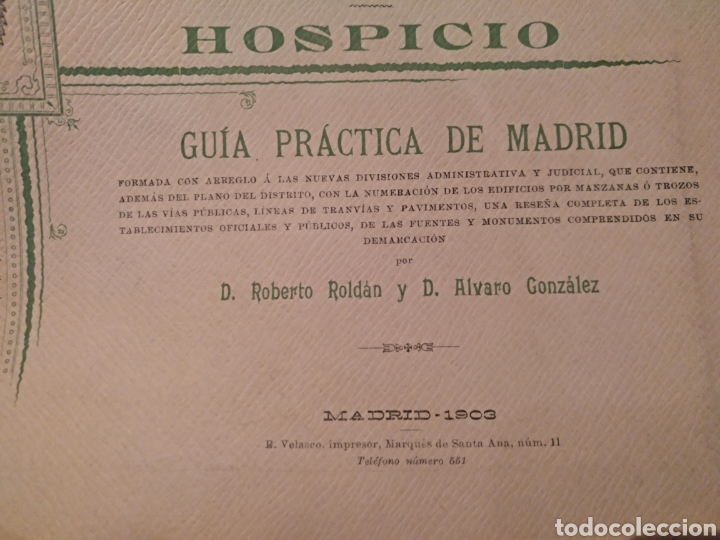 Libros antiguos: 1903. Guia pr&aacute;ctica de Madrid (Distrito II)