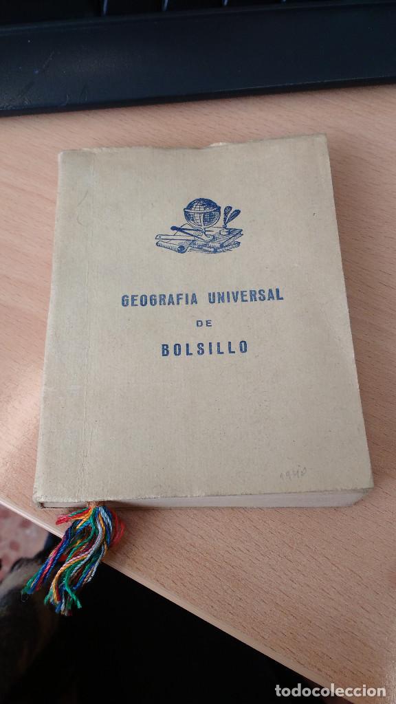 Libros antiguos: geograf&iacute;a universal de bolsillo - Foto 1