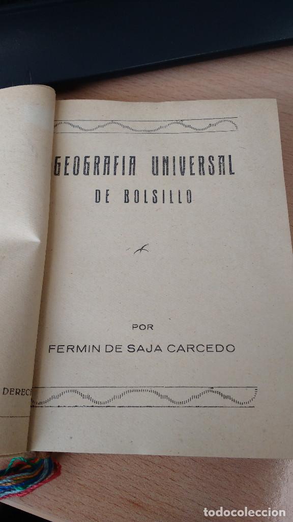 Libros antiguos: geograf&iacute;a universal de bolsillo - Foto 2