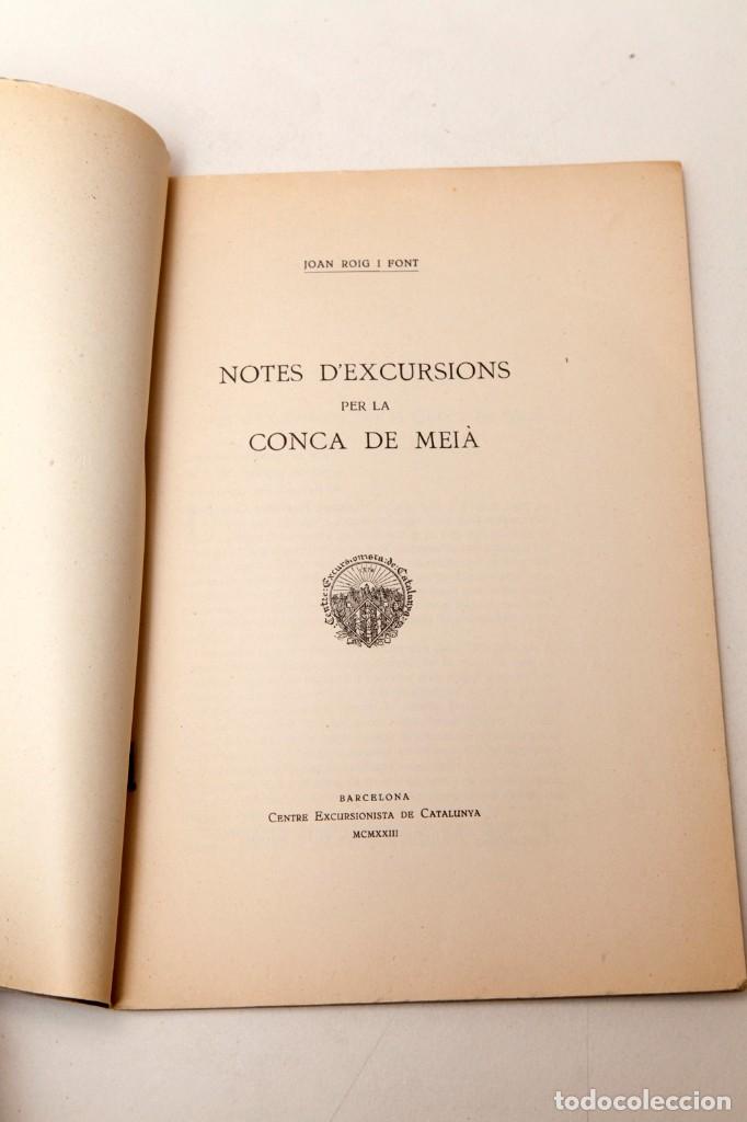 Libros antiguos: JOAN ROIG - notas dexcursion per la Conca de Mena - Foto 3