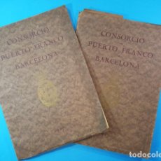 Libros antiguos: CONSORCIO PUERTO FRANCO DE BARCELONA 1927, LIBRO + CARPETA CON PLANOS, VER DESCRIPCION. Lote 158831266