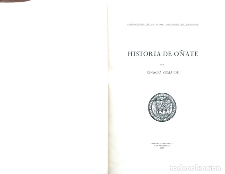 Libros antiguos: HISTORIA DE O&Ntilde;ATE  1957 - Foto 2