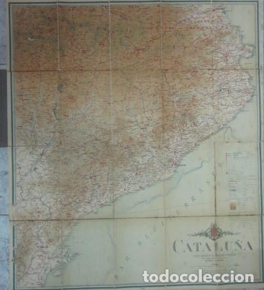 Libros antiguos: ref.0012506 MAPA DE CATALUNYA / Eduardo Brossa - Foto 1