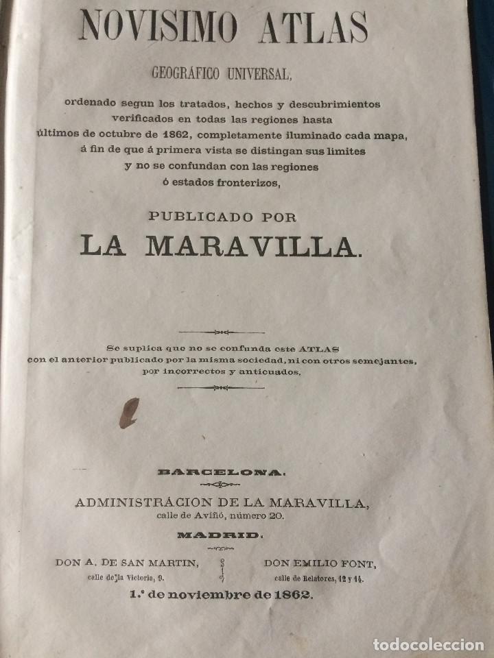Libros antiguos: ATLAS UNIVERSAL 1862 - Foto 2